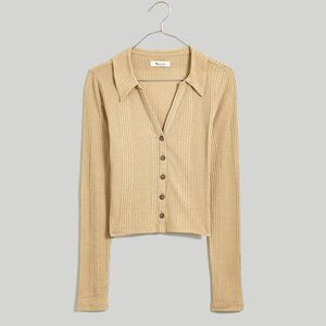 Madewell Variegated Rib V-Neck Polo Shirt XS